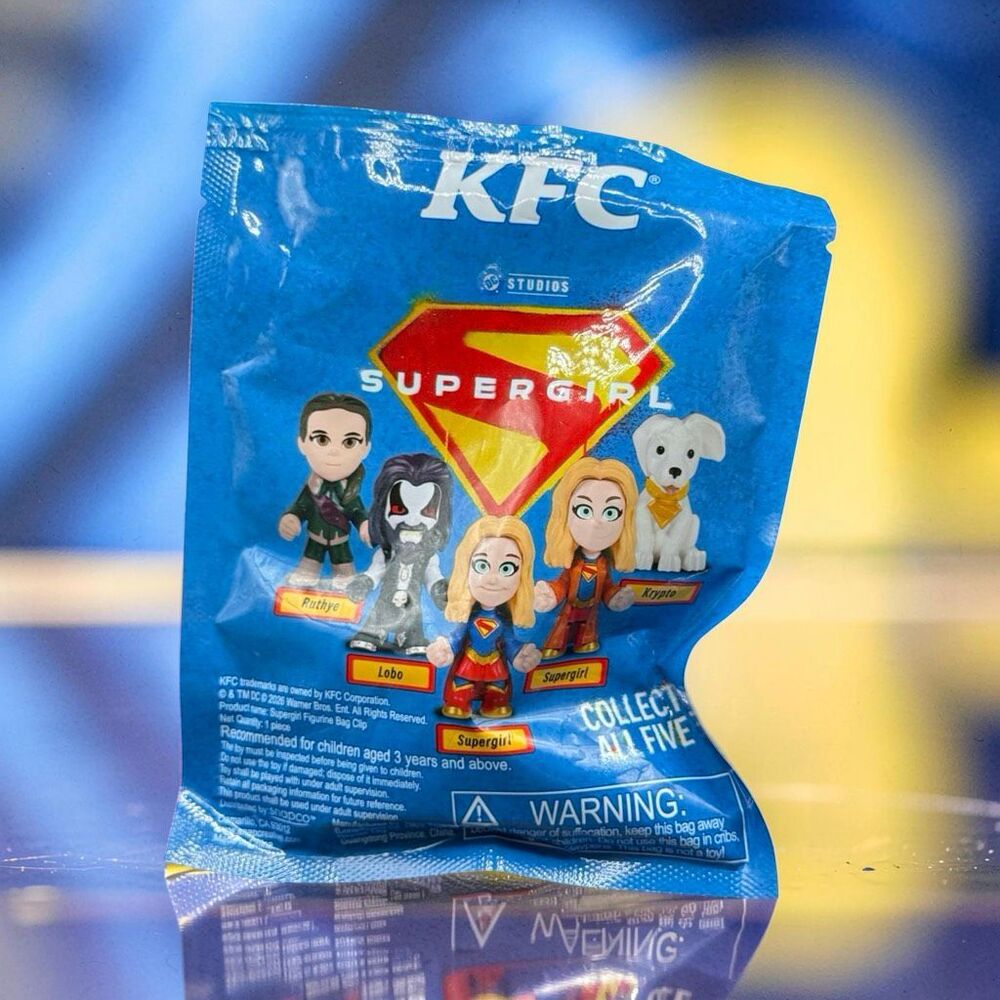 2026 KFC Meal Supergirl Movie Figurine Bag Clip Limited Edition DC Comics A70